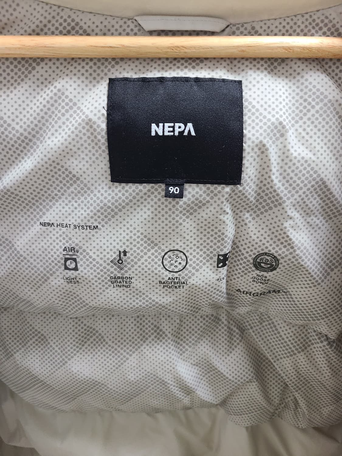 네파 에어그램 써모 유아인패딩 화이트 90 상품이미지4