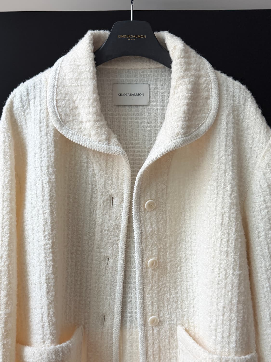킨더살몬 해리 알파카 자켓 크림 상품이미지8