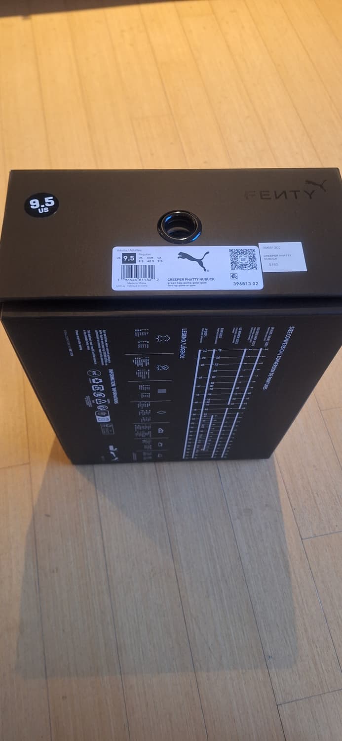(새제품) 푸마 펜티 크리퍼(리한나 콜랩) 스니커즈 민트 260m 상품이미지8
