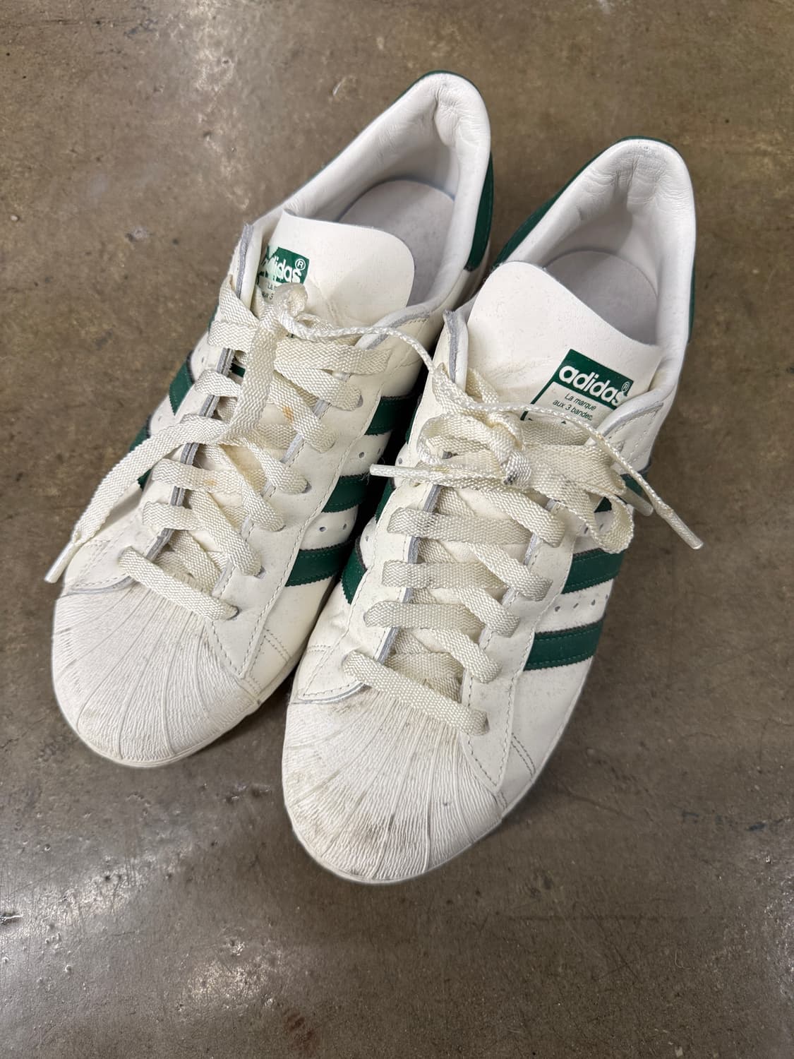 아디다스 슈퍼스타 흰/녹 270mm 상품이미지2