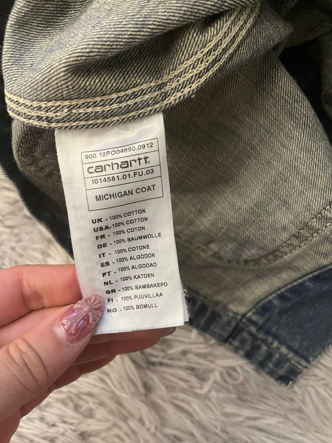 칼하트 빈티지 데님 워크 셔츠 자켓 청자켓 상품이미지2