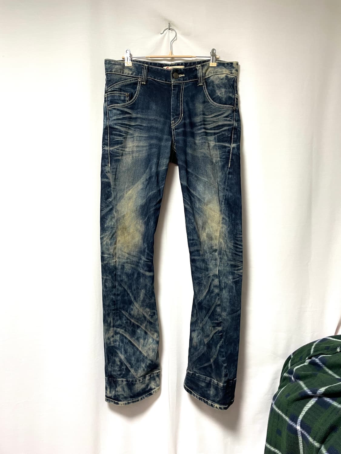 EVISU 에비수 독수리 자수 록 펑크 워싱 데님팬츠 34 상품이미지2