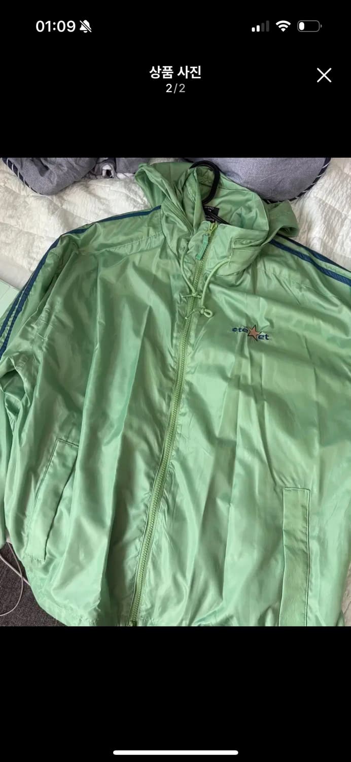 테켓 윈드자켓 라임 M (보관만 한 새상품) 상품이미지2