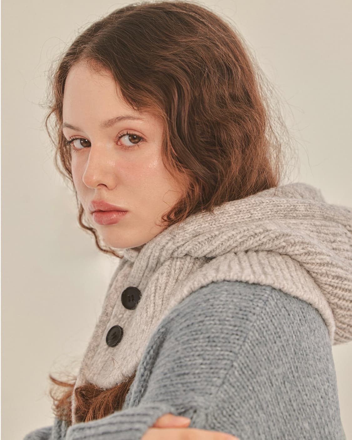 누이트스튜디오 여성 그레이 바라클라바 새상품 상품이미지3