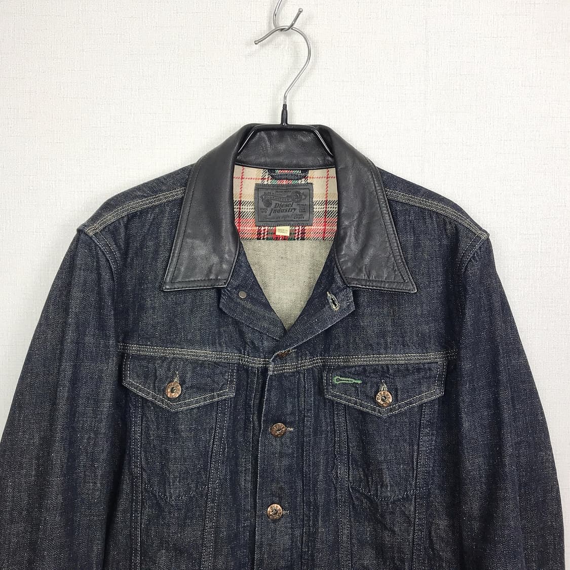 디젤 가죽 데님 트러커 자켓 남성XL 상품이미지3