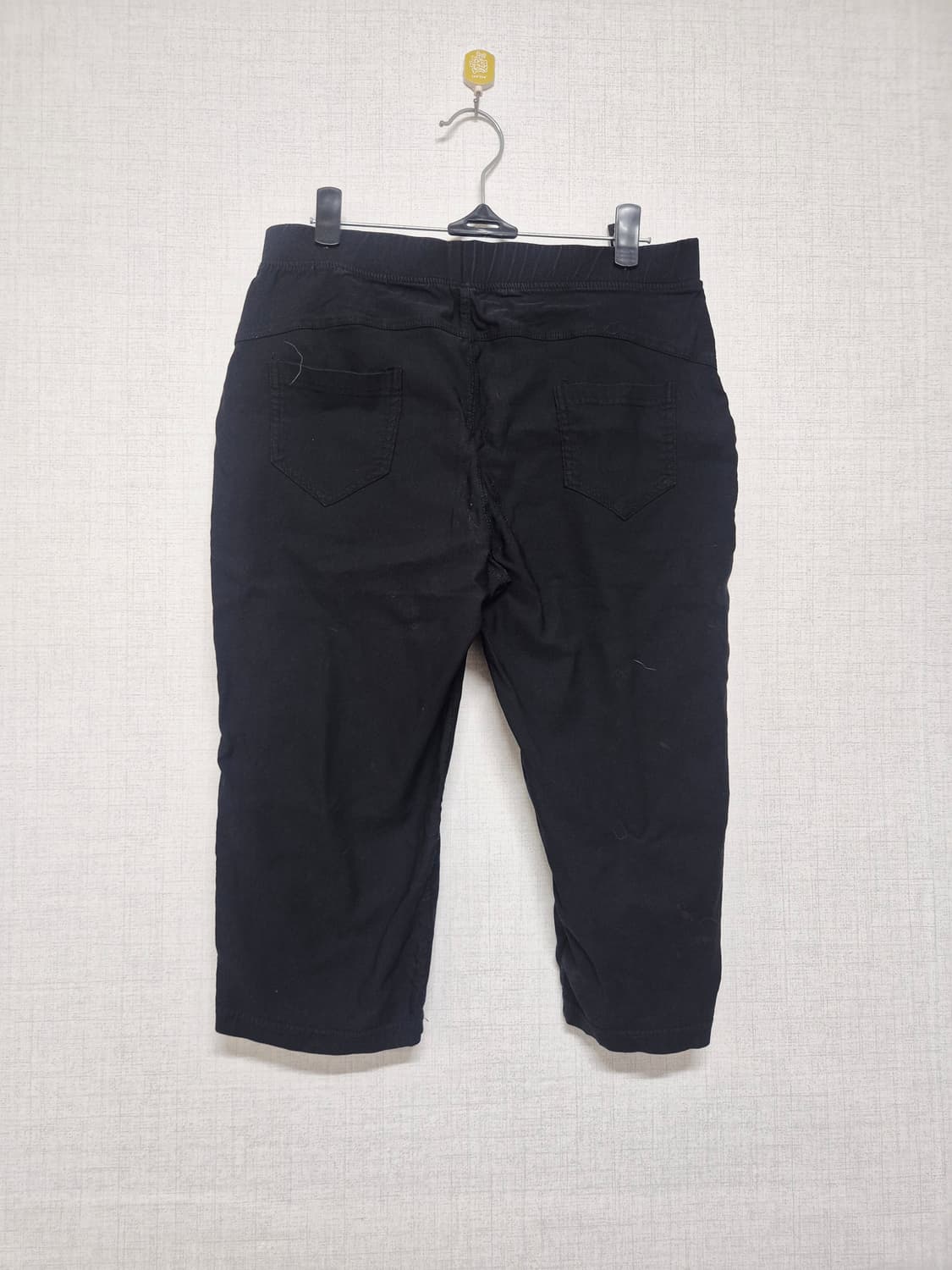 블랙 여성 7부 바지 상품이미지2