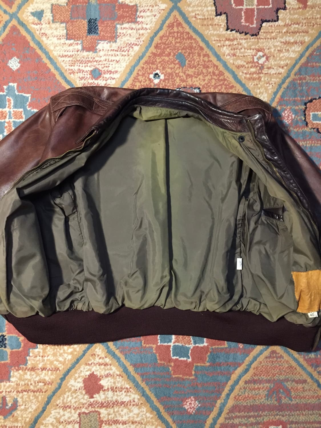 70-80‘s 골든베어 a-2 레더자켓 상품이미지6