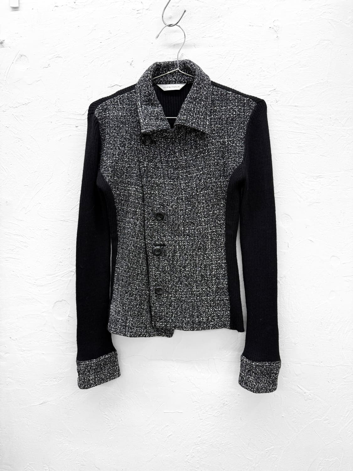espritmur 버튼 트위드 니트 자켓 상품이미지1