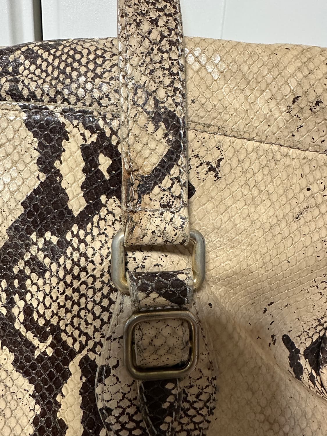 브릭스 BRIC'S 희귀템 리얼 뱀피 토드백 가방 상품이미지8