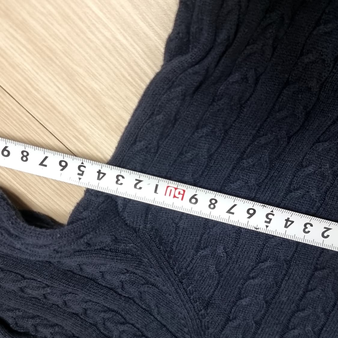 미제 타미힐피거 네이비 꽈배기 니트(100) 상품이미지7