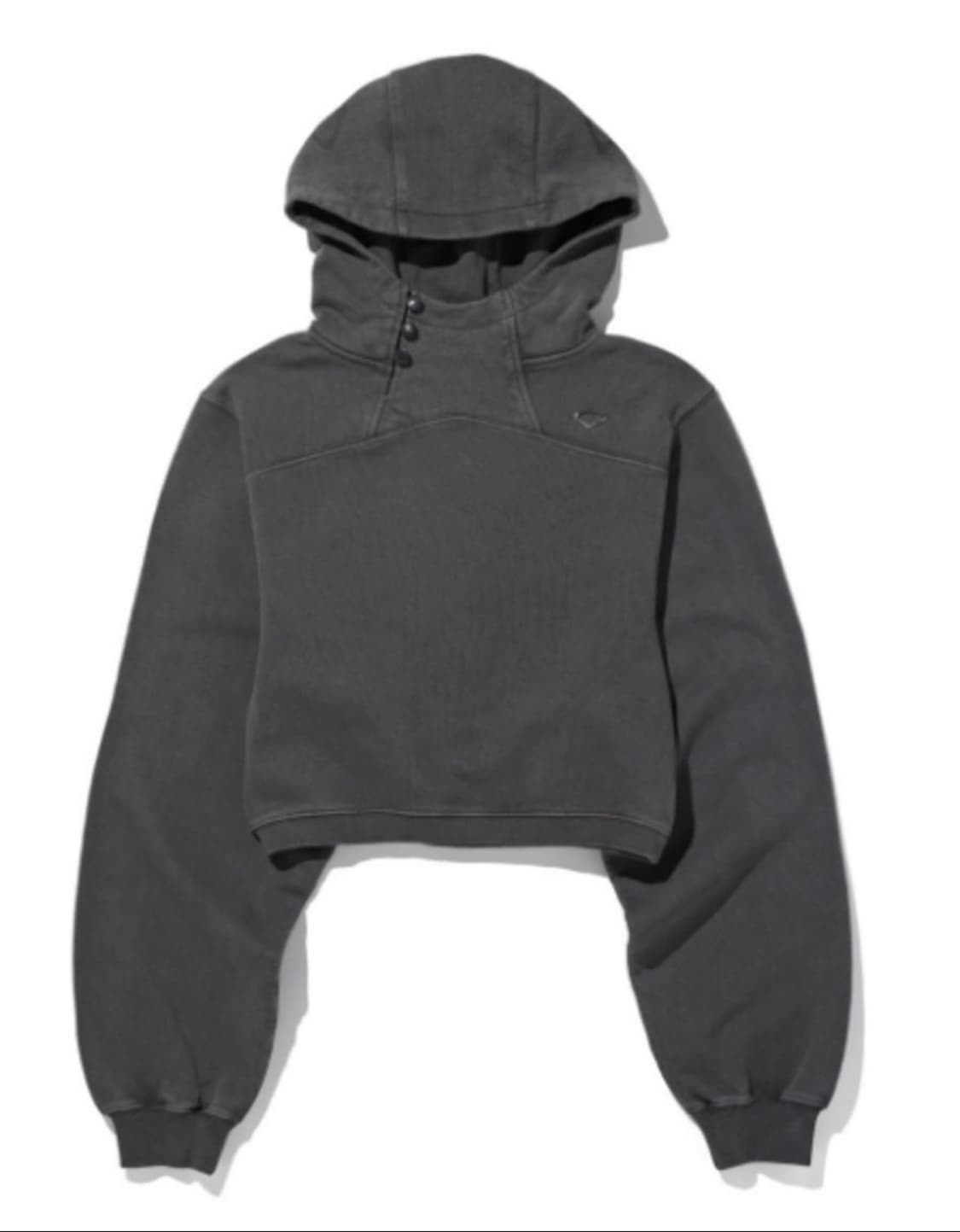 미스치프 사이드 버튼 업 크롭 후드 상품이미지1