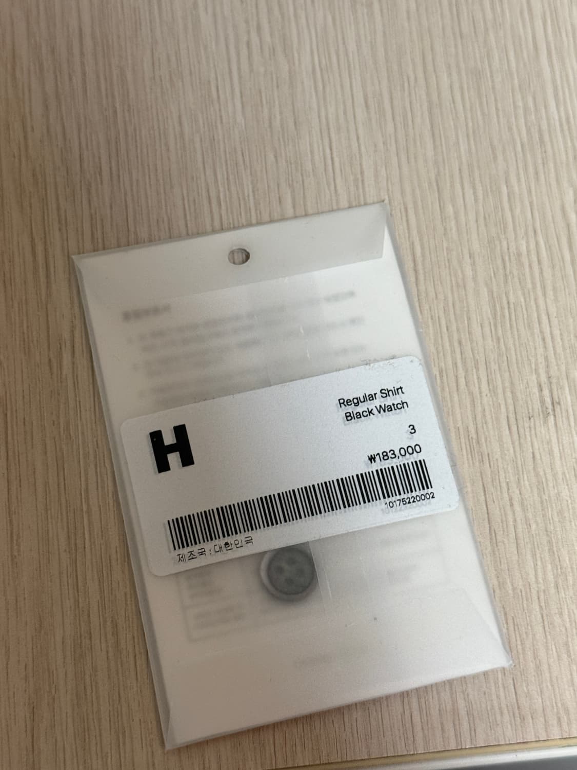 [3] 해칭룸 레귤러 셔츠 블랙 와치 regular shirt 상품이미지7
