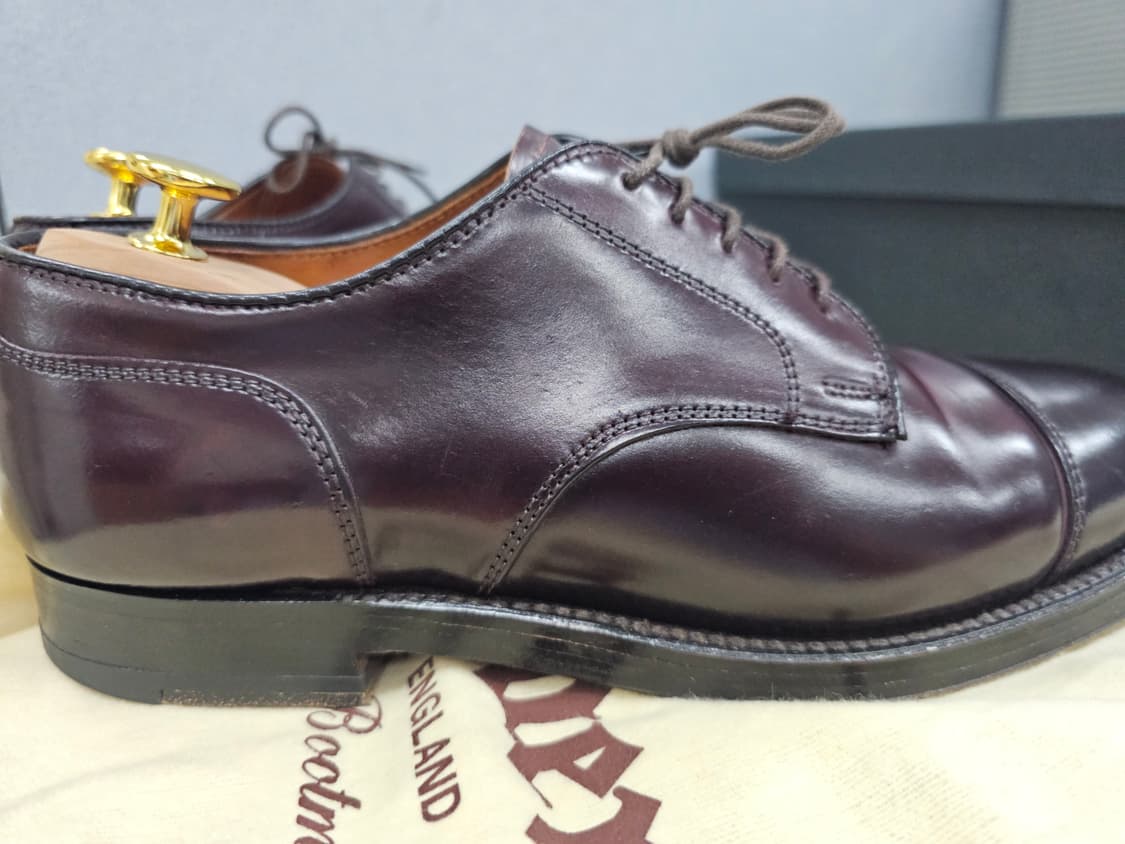 알든 2160 7D 코도반 #8 버건디 캡토 슈즈 상품이미지6