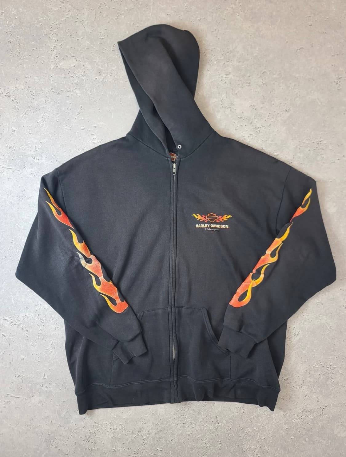 빈티지 할리데이비슨 플레임 후드집업 상품이미지1