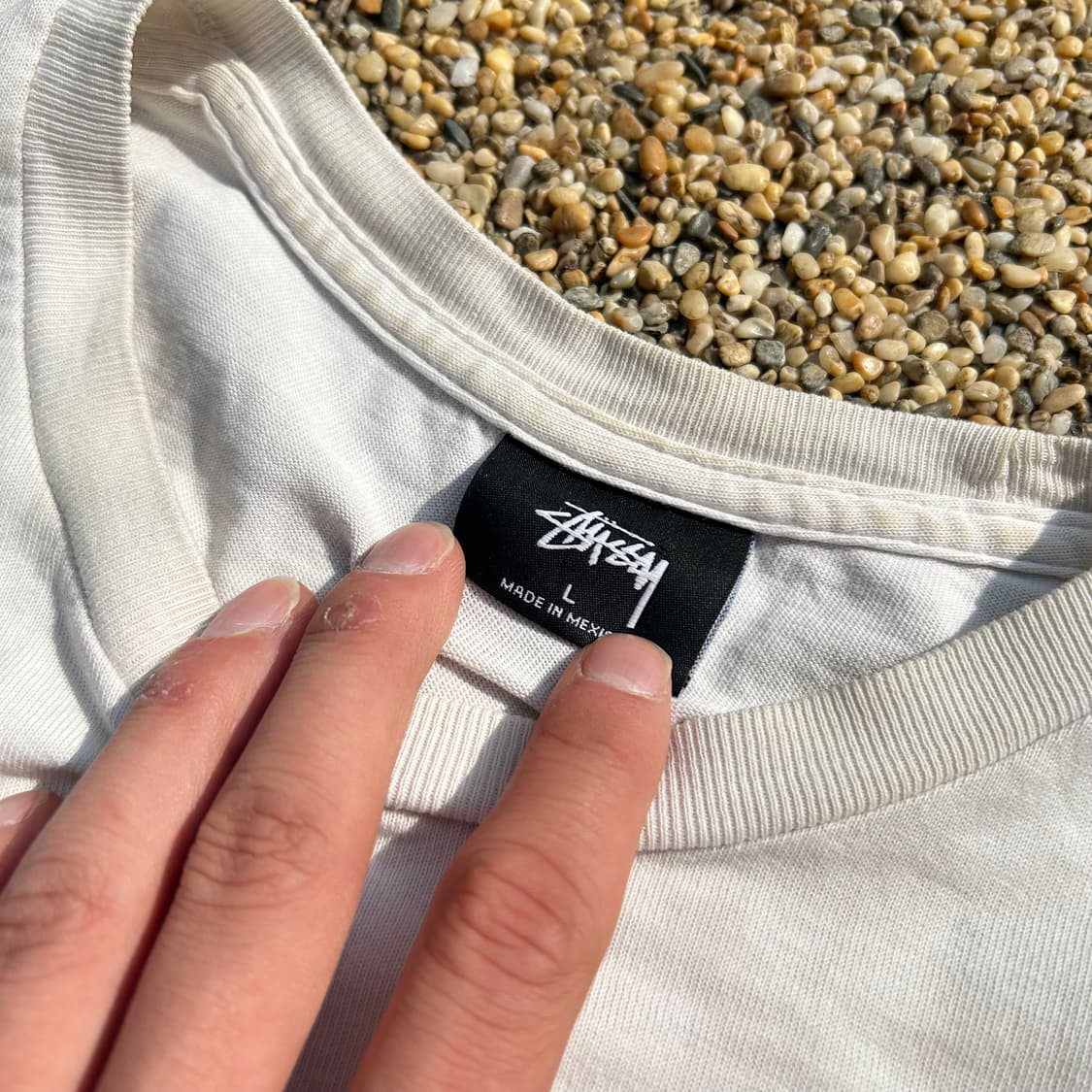 스투시(stussy) 스펠로고 화이트 티셔츠 상품이미지4