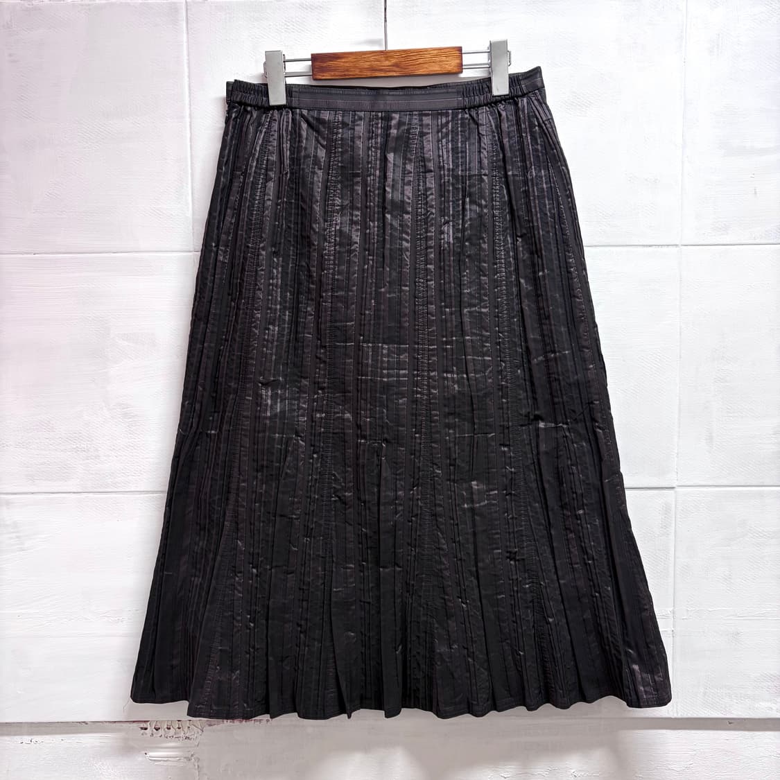 딥퍼플 세틴 스트라이프 페어리 롱 스커트 JPN 상품이미지5