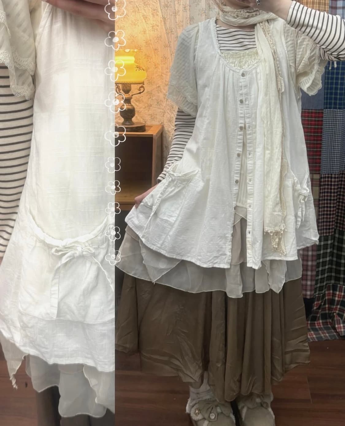 코네코야 바선생 원피스 세트 카모메산장마루빈티지모리노가토미코하우스코코모리 상품이미지1