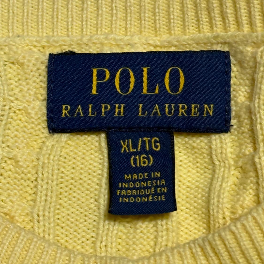 Polo Ralph Lauren 여성 옐로우 케이블 가디건 상품이미지3