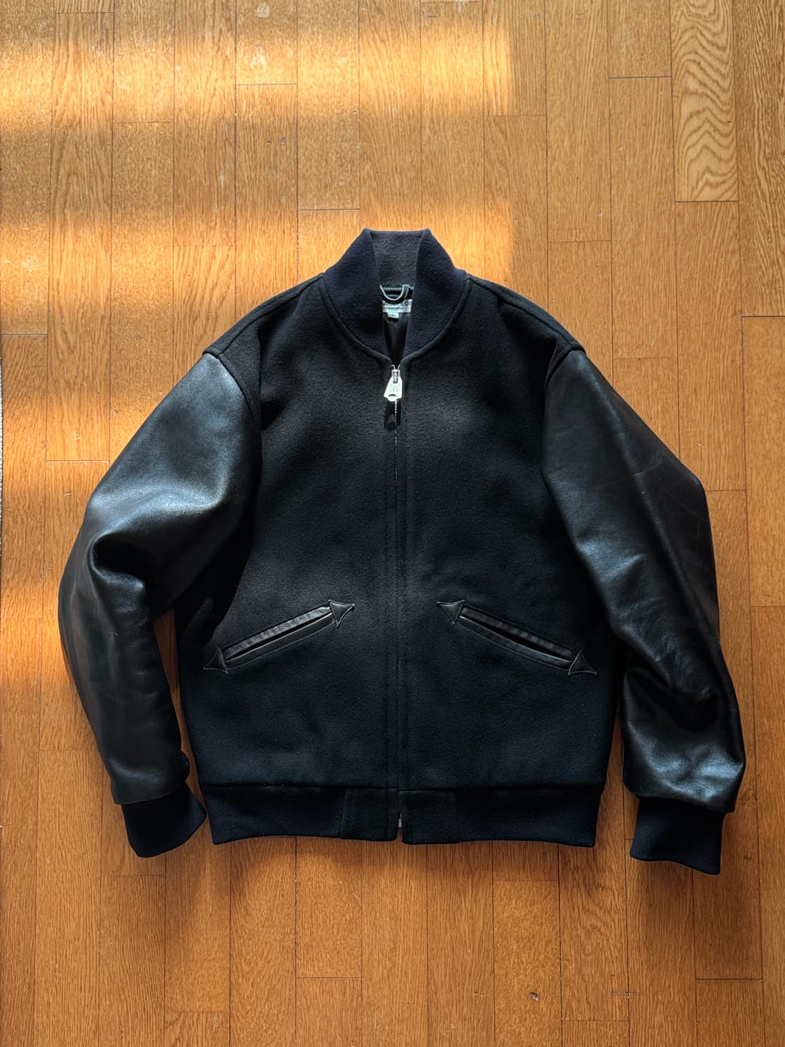 헤리티지 플로스 레더 바시티 자켓 S  상품이미지1