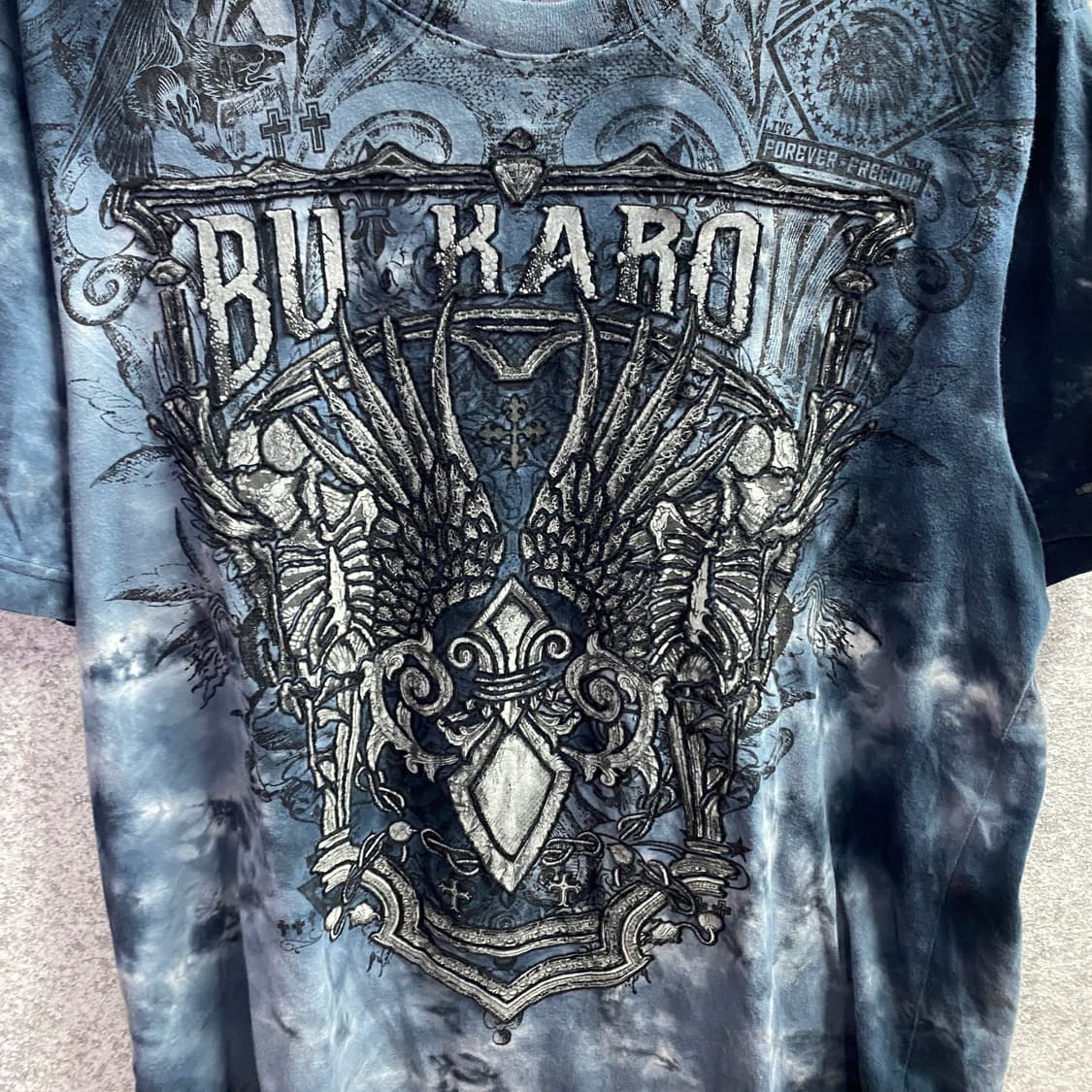버커루 빈티지 타이다이 워싱 펑크반팔 B4609 상품이미지3