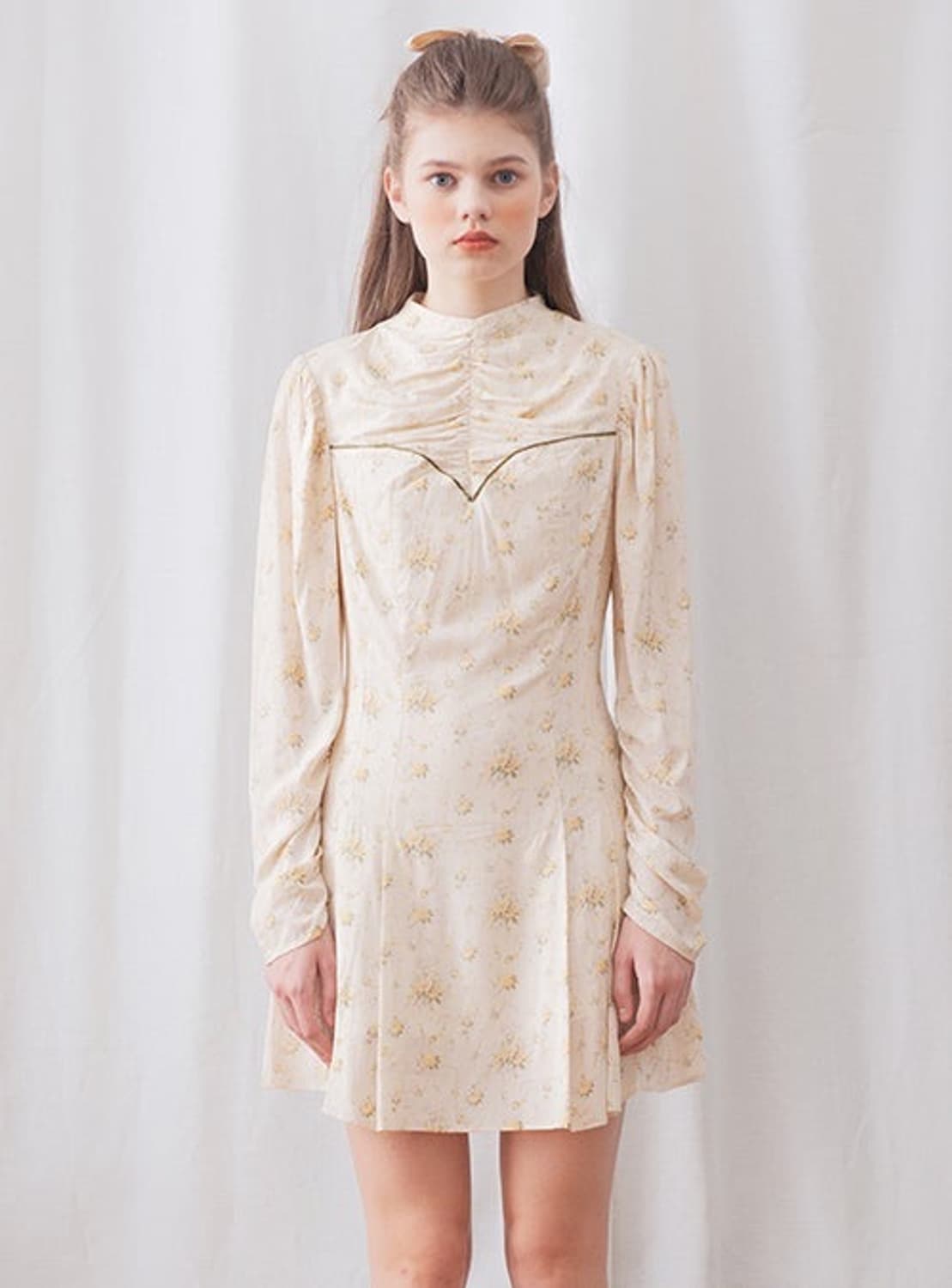 마가린핑거스 플라워 셔링 원피스 상품이미지1