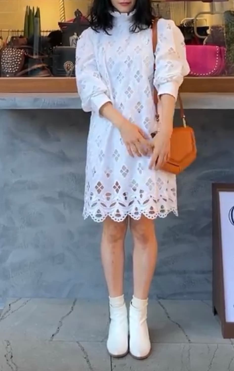 텍있는 새상품 sandro 화이트 레이스 원피스 40(55사이즈) 상품이미지3