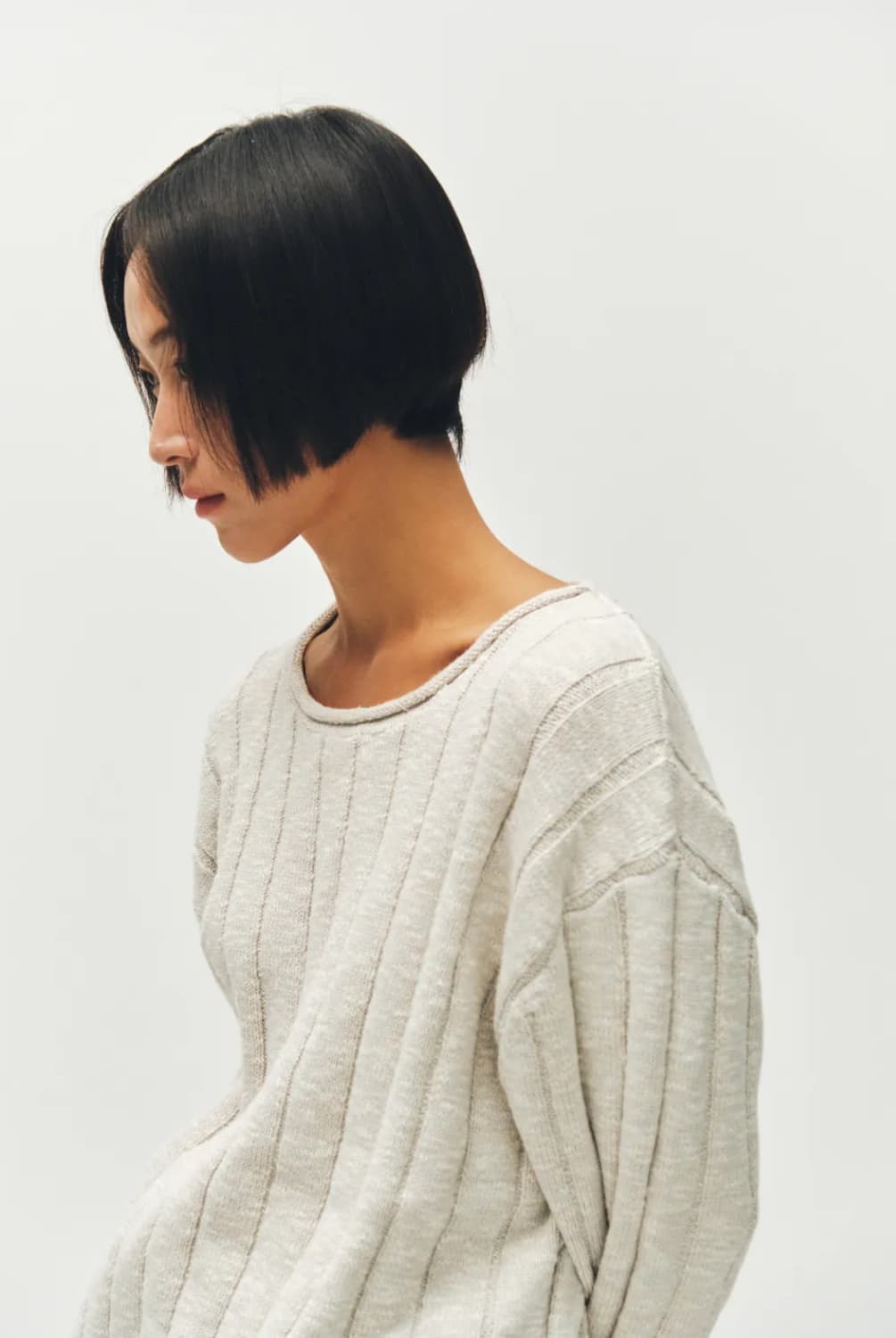 플리즈프로젝트 STRUCTURED RIBBED KNIT, MELANGE 상품이미지1