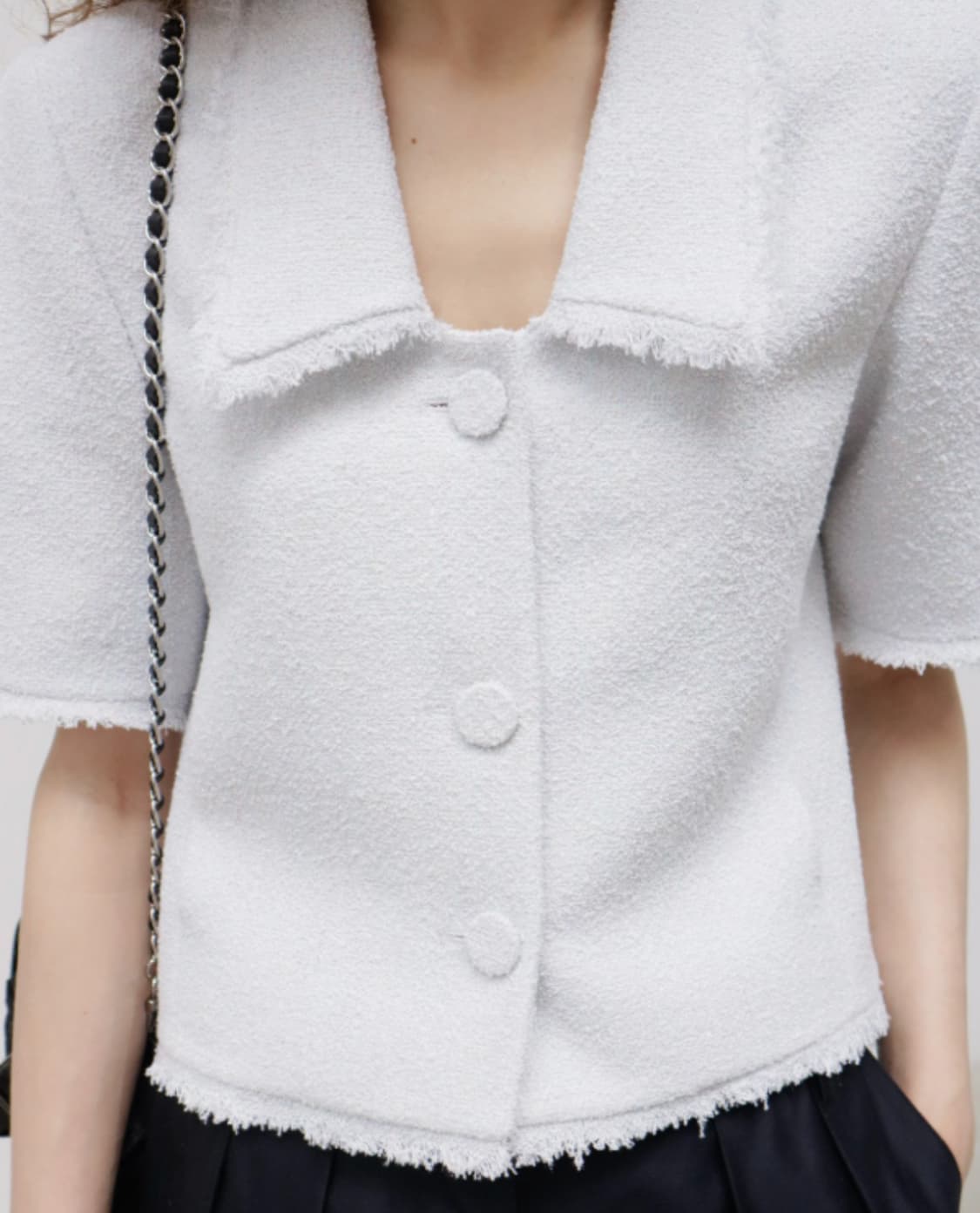 오르 오드리 트위드 자켓 - 핑크 상품이미지4