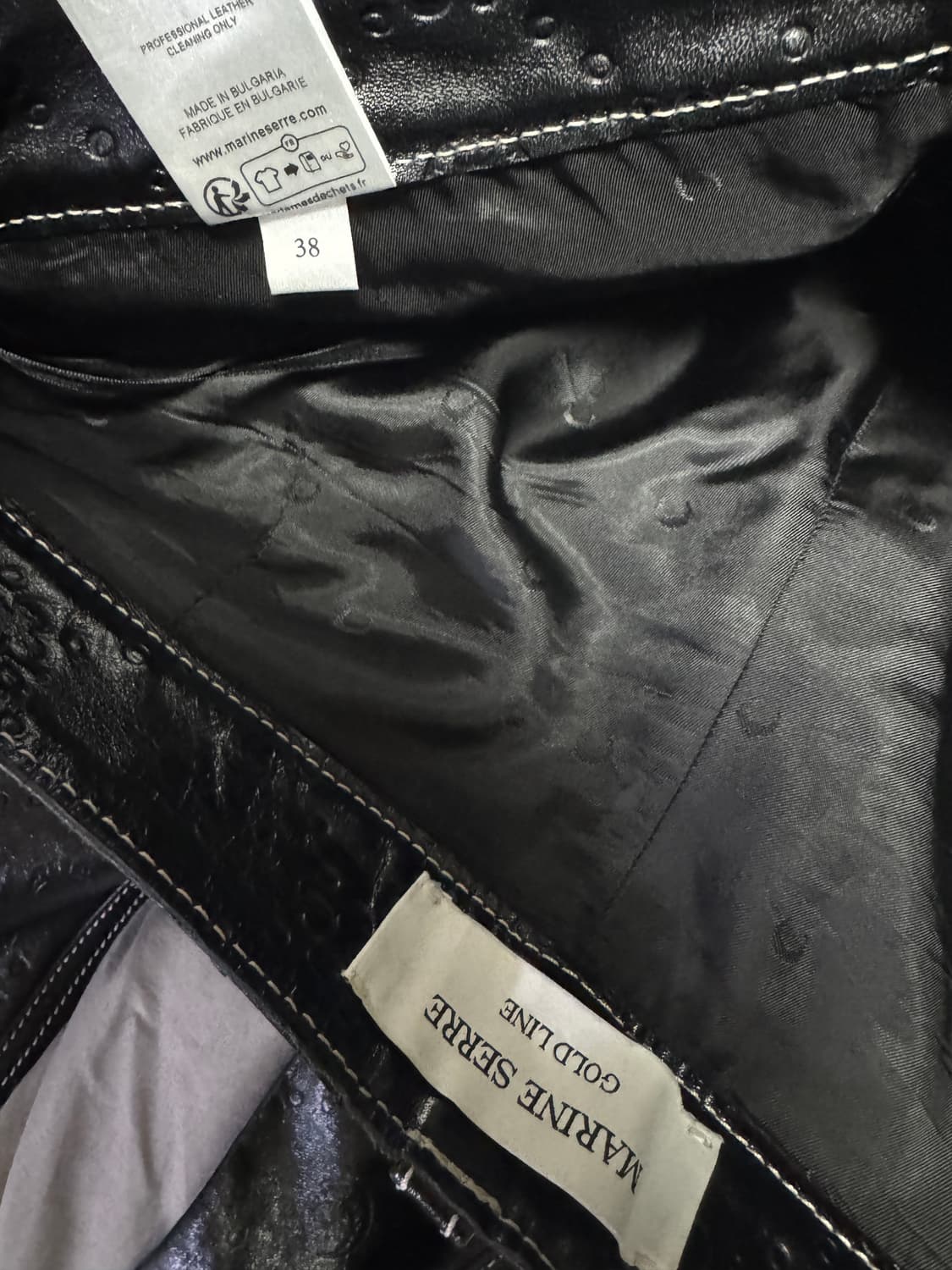 마린세르 송아지가죽 일자핏 팬츠 상품이미지4