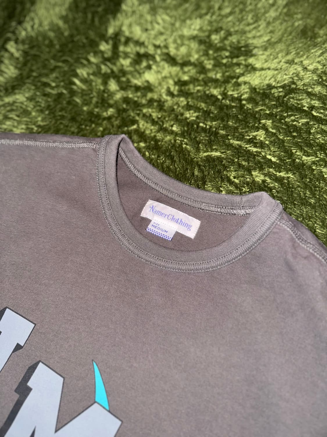 [M] 네이머 클로딩 그래픽 프린트 플랫심 티셔츠 챠콜 상품이미지3
