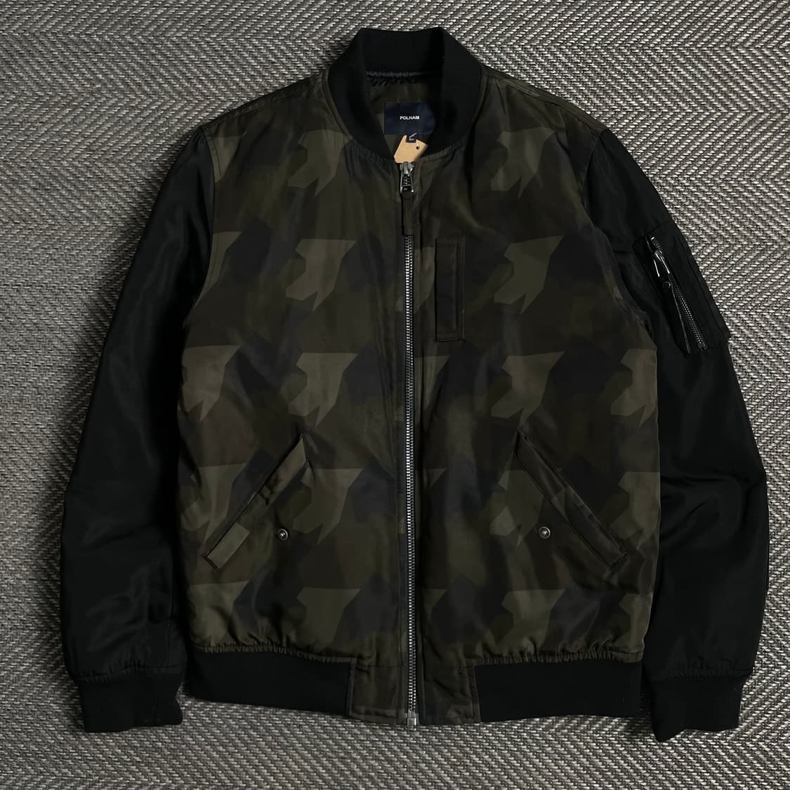 폴햄 퀄팅 누빔 카모 블루종 자켓o 4927 상품이미지1