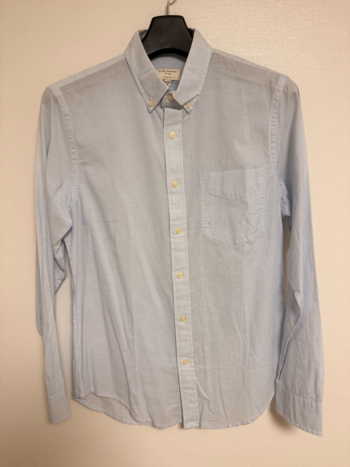클럽모나코 라이트블루 셔츠 슬림핏 M(100) / 면100% / 공홈 직 상품이미지1