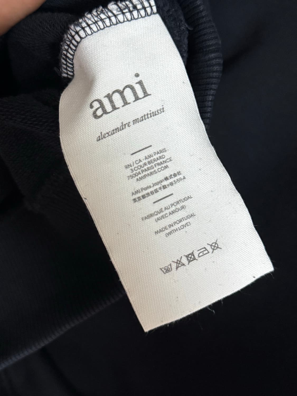 아미 후드티 L 사이지 블랙 상품이미지3