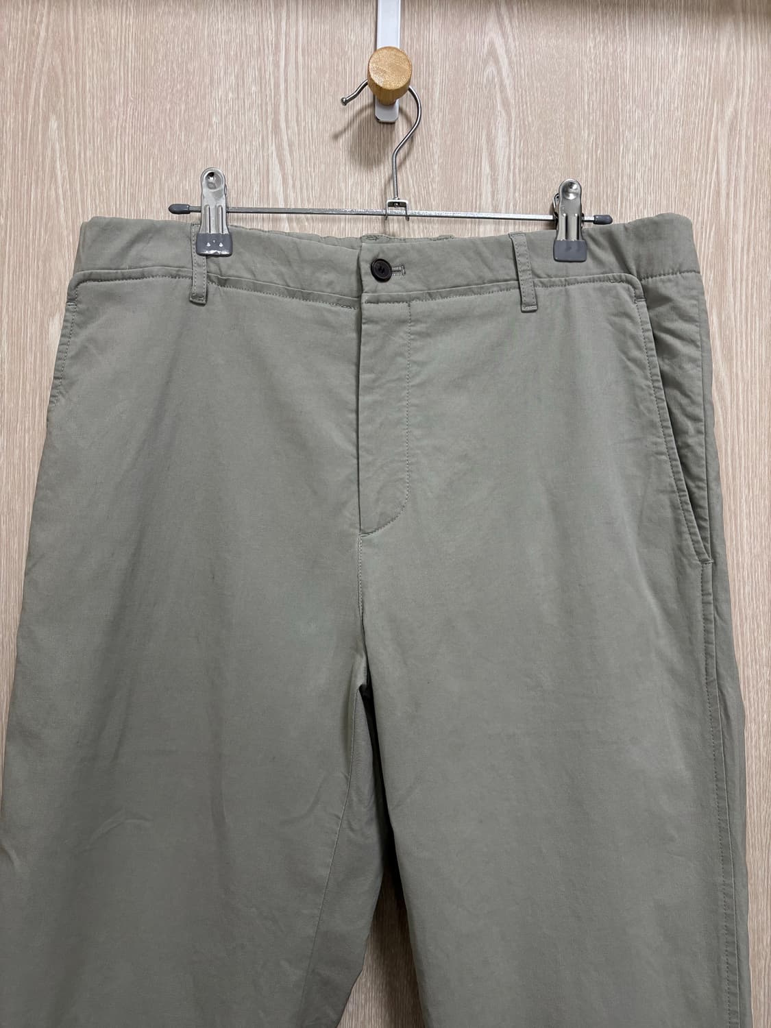 25SS)타임옴므 약밴딩 린넨혼방 팬츠82(32)/그레이카키 상품이미지2