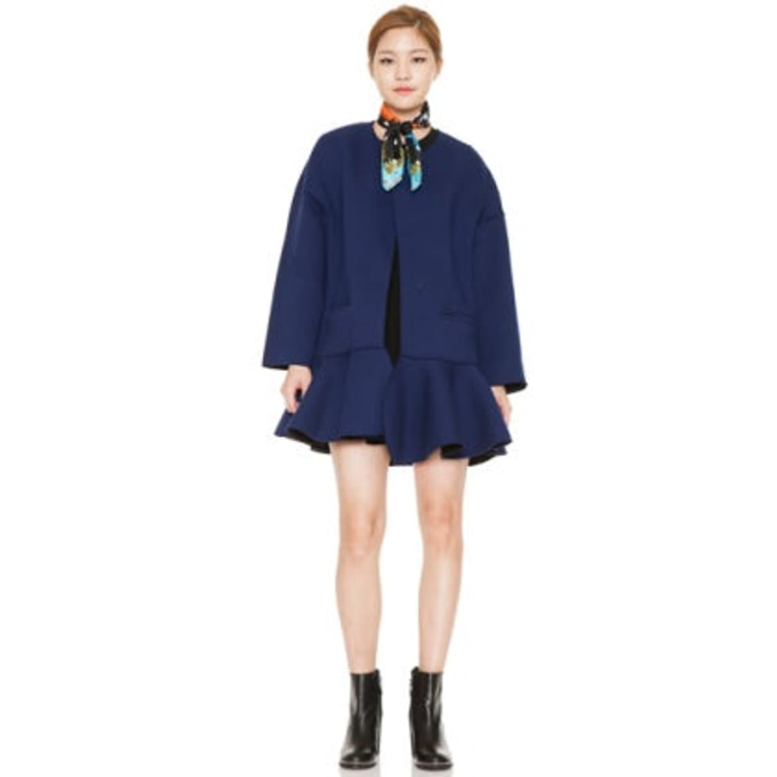 럭키슈에뜨 페플럼코트 네이비 상품이미지3