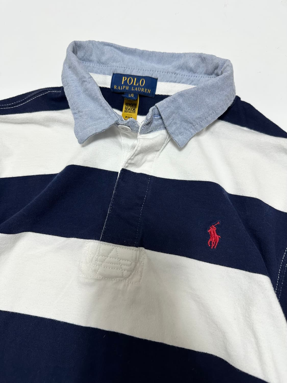 폴로 신형 qr택 스트라이프 럭비티 상품이미지3