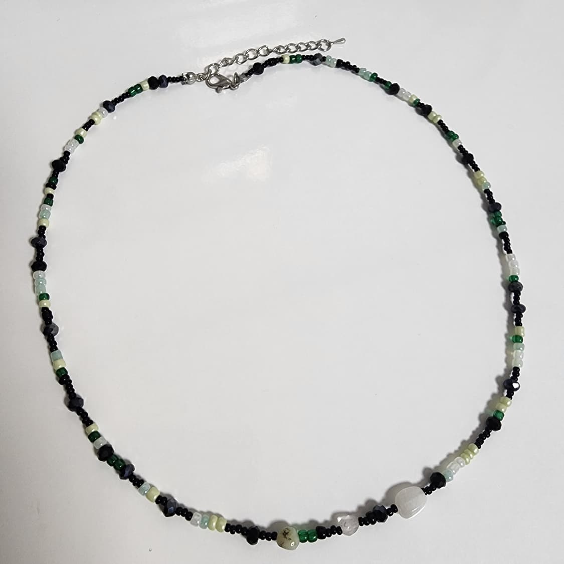 남자 검초 원석 비즈 목걸이 상품이미지2