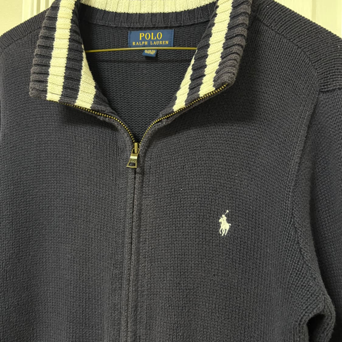폴로 랄프로렌 니트 집업 (네이비) 상품이미지4