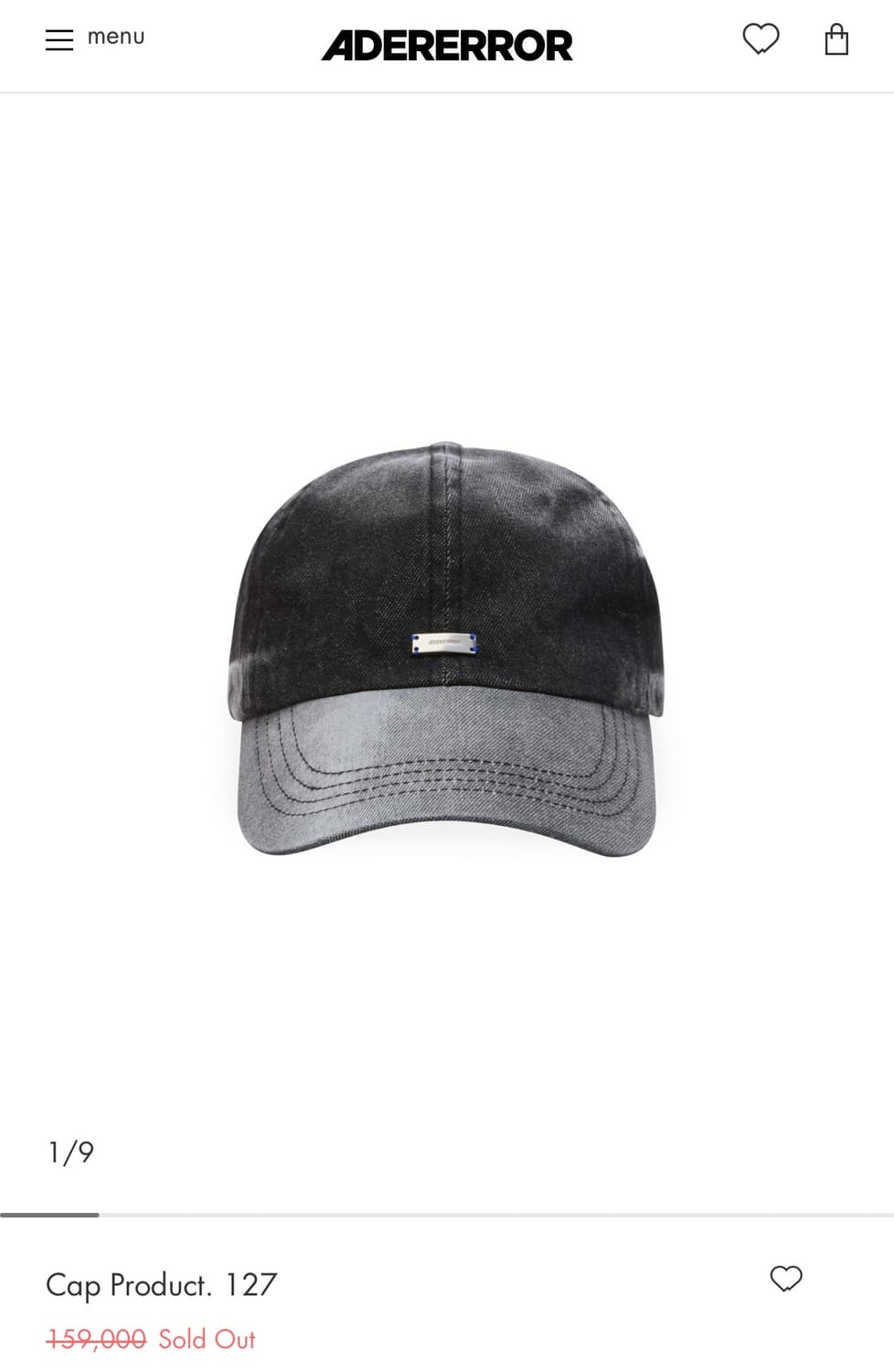 ader error cap product 아더에러 캡 모자 상품이미지2