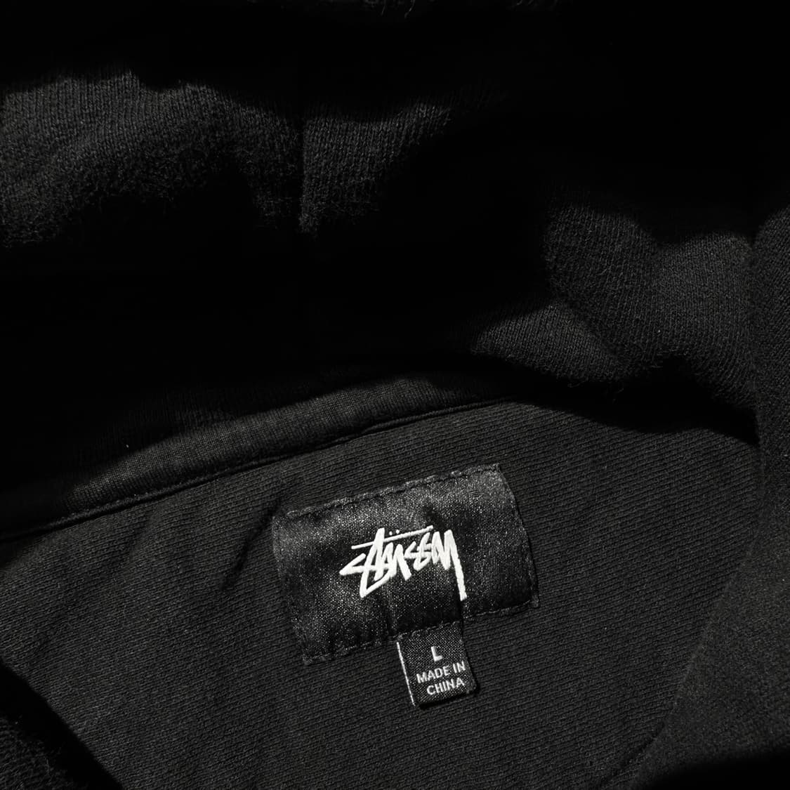 스투시 스탁로고 후드 블랙 상품이미지5