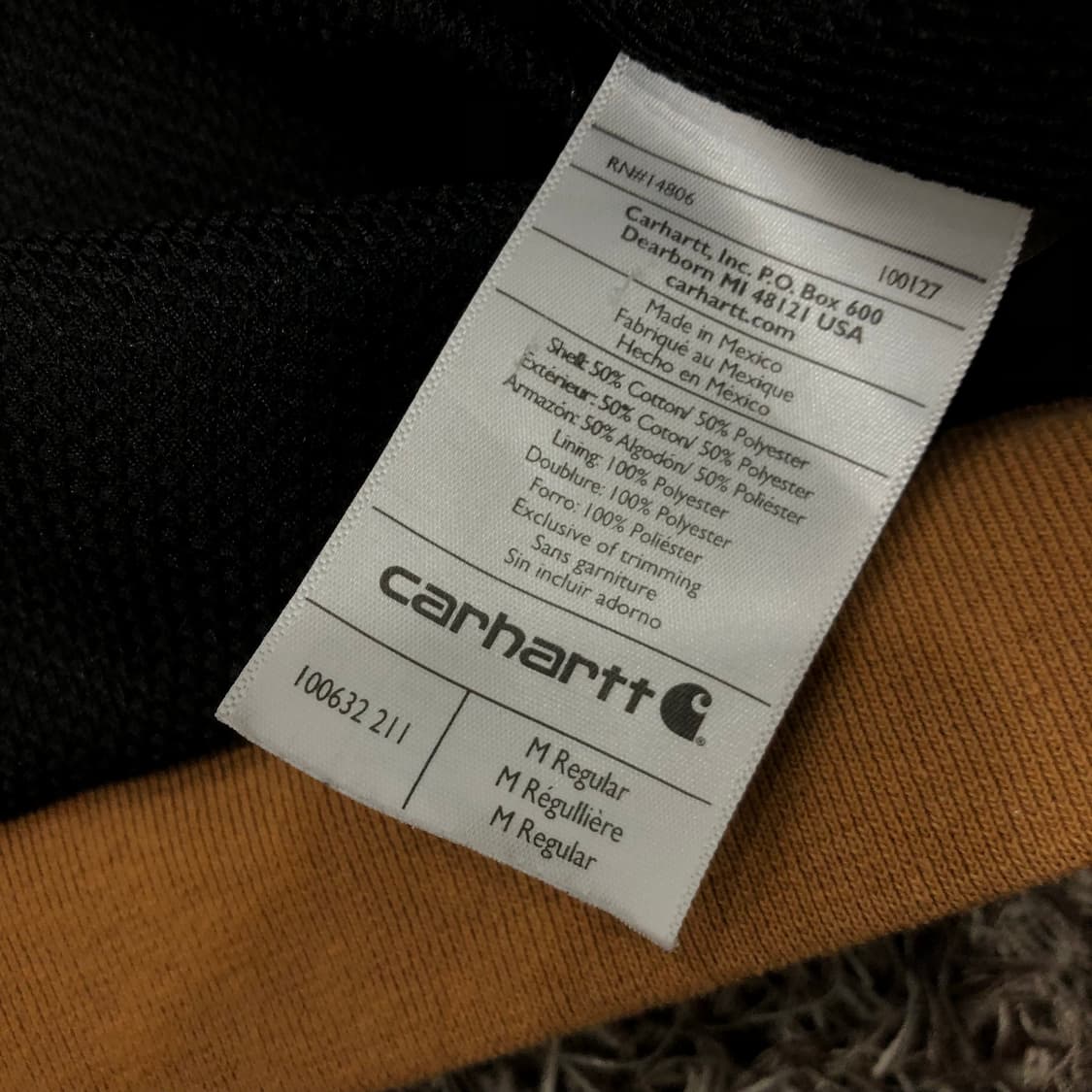 칼하트 레인디펜더 된장 브라운 후드집업 자켓 상품이미지5