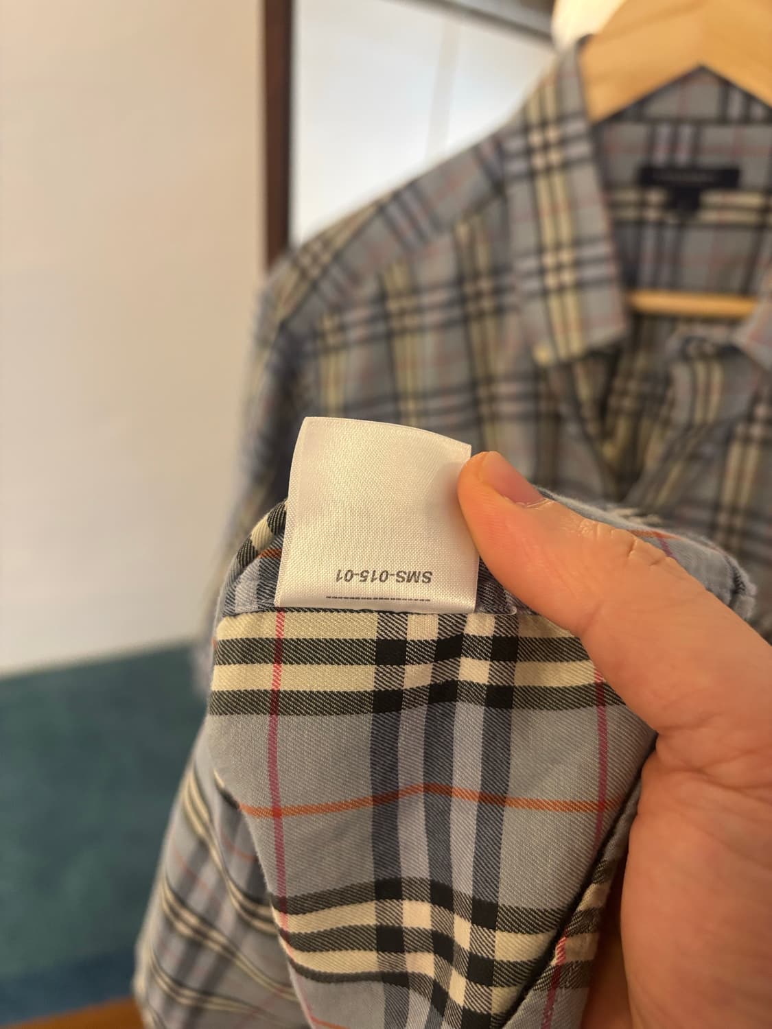 버버리 체크 반팔 셔츠 상품이미지8