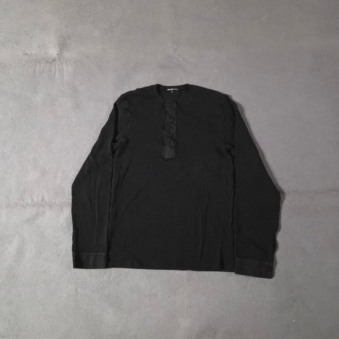 제임스펄스 헨리넥 셔츠 롱슬리브 2 블랙 상품이미지2