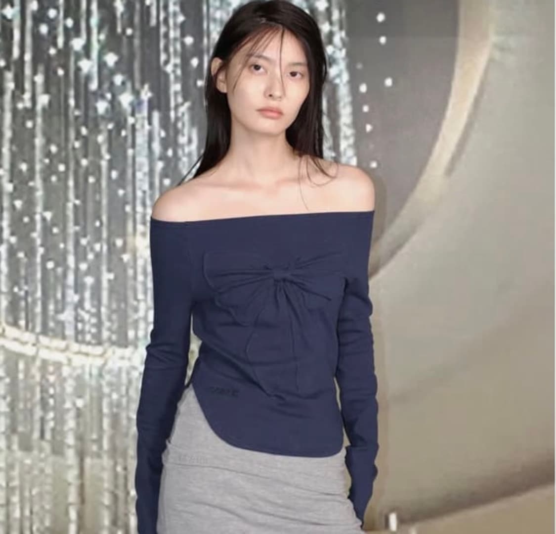 Cerric ribbon patched top  상품이미지1