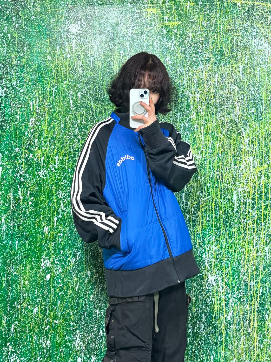 아디다스 블루 누빔점퍼  상품이미지1