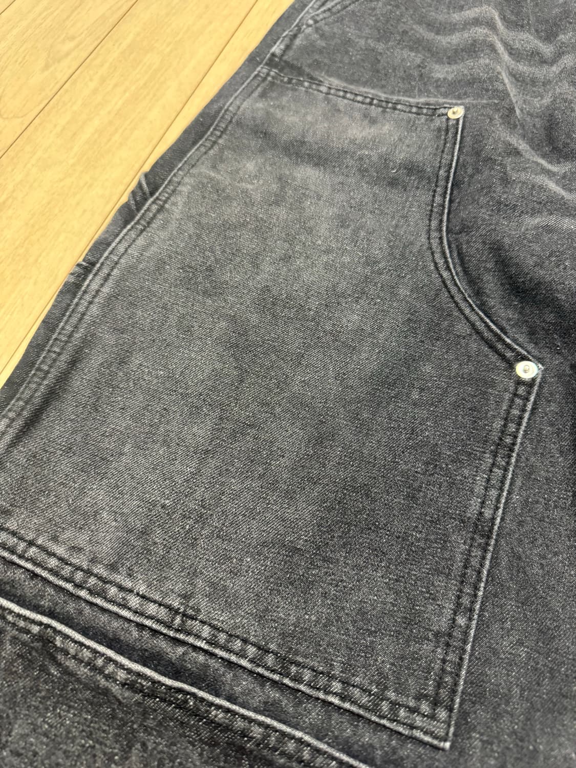 흑청 더블니 팬츠 상품이미지2