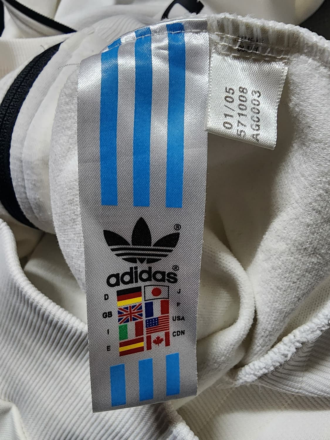 아디다스 올드스쿨 클럽 화이트 트랙탑 져지 자켓 상품이미지7