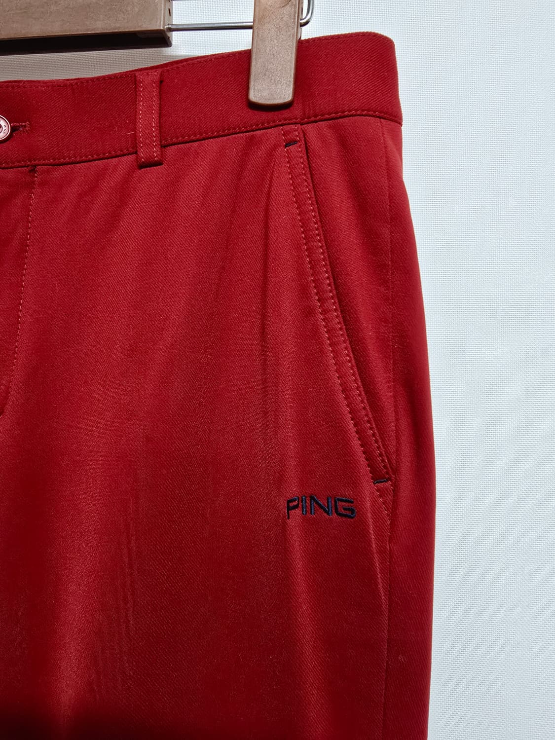 PING 남성 골프 기모 바지 레드 상품이미지2