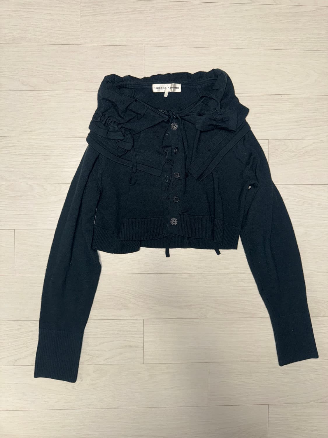 HIROKO KOSHINO 울100 가디건 상품이미지1