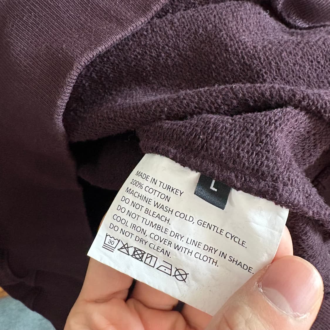 [L] 라스벳 고샤 자수 스웻 버건디 상품이미지4